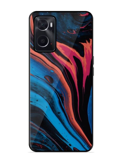 Liquefied Art Glossy Metal TPU Phone Cover for Oppo A76 Zapvi