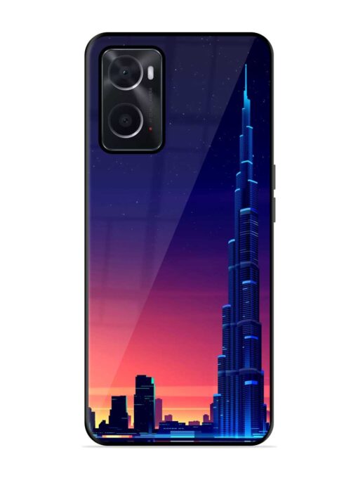 Burj Khalifa Abstract Glossy Metal Phone Cover for Oppo A76 Zapvi