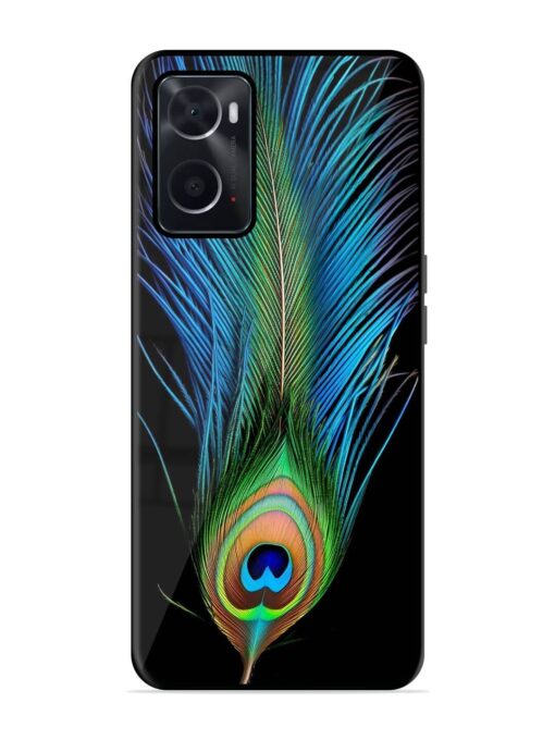 Peacock Feather Glossy Metal TPU Phone Cover for Oppo A76 Zapvi