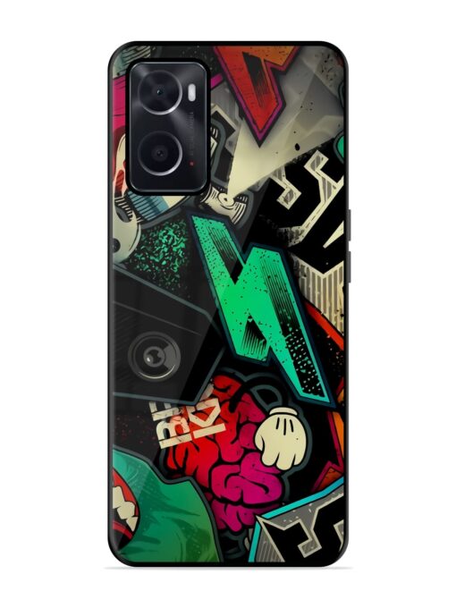 Graffiti Art Glossy Metal Phone Cover for Oppo A76 Zapvi