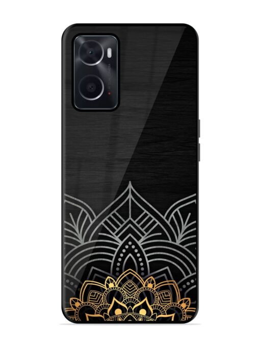 Decorative Golden Pattern Glossy Metal Phone Cover for Oppo A76 Zapvi