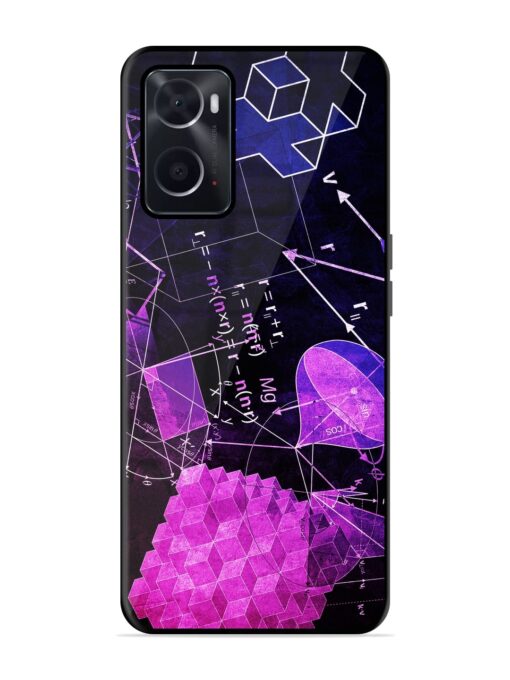 Math Physics Formula Art Glossy Metal Phone Cover for Oppo A76 Zapvi