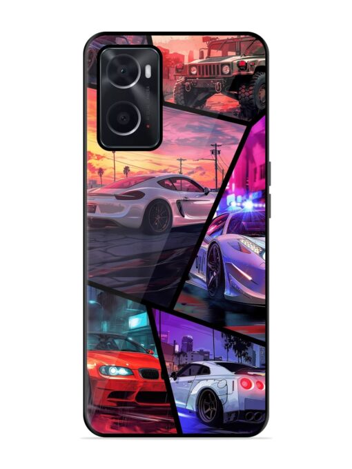 Ride In Pixels Glossy Metal Phone Cover for Oppo A76 Zapvi