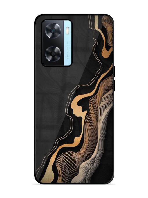 Abstract Art Glossy Metal TPU Phone Cover for Oppo A77S Zapvi