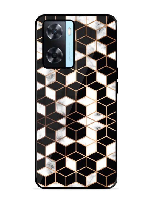 Vector Marble Texture Glossy Metal Phone Cover for Oppo A77S Zapvi