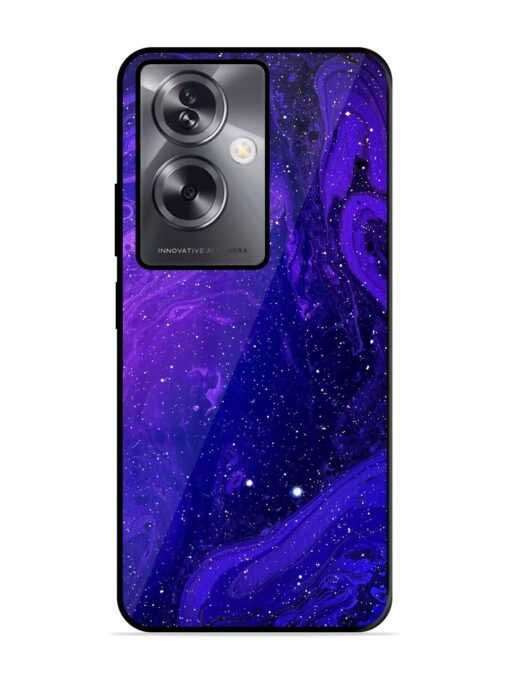 Galaxy Acrylic Abstract Art Glossy Metal Phone Cover for Oppo A79 (5G) Zapvi