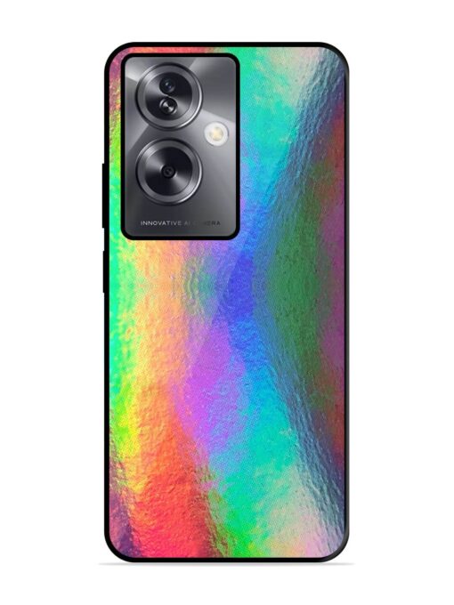 Colorful Holographic Background Glossy Metal TPU Phone Cover for Oppo A79 (5G) Zapvi