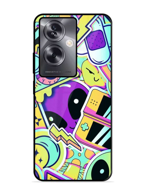 Scratch Art Glossy Metal Phone Cover for Oppo A79 (5G) Zapvi