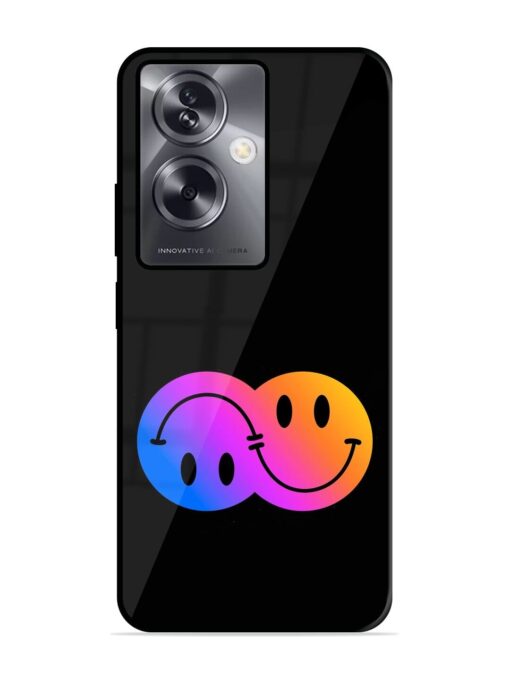 Gradient Smile Art Glossy Metal TPU Phone Cover for Oppo A79 (5G) Zapvi