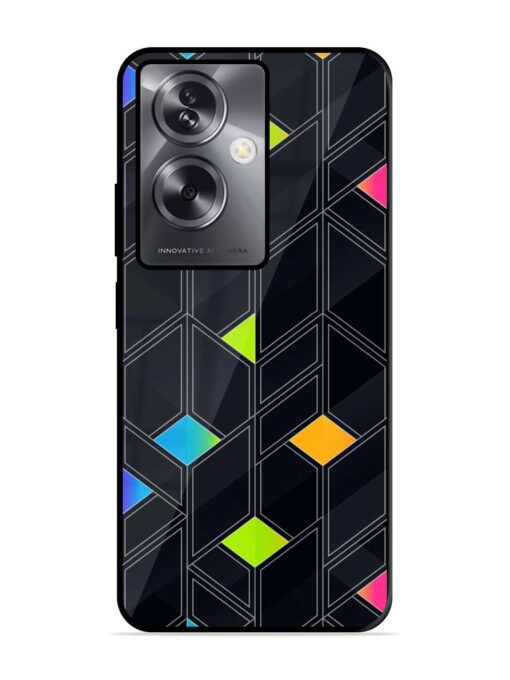 Abstract Mosaic Seamless Glossy Metal Phone Cover for Oppo A79 (5G) Zapvi