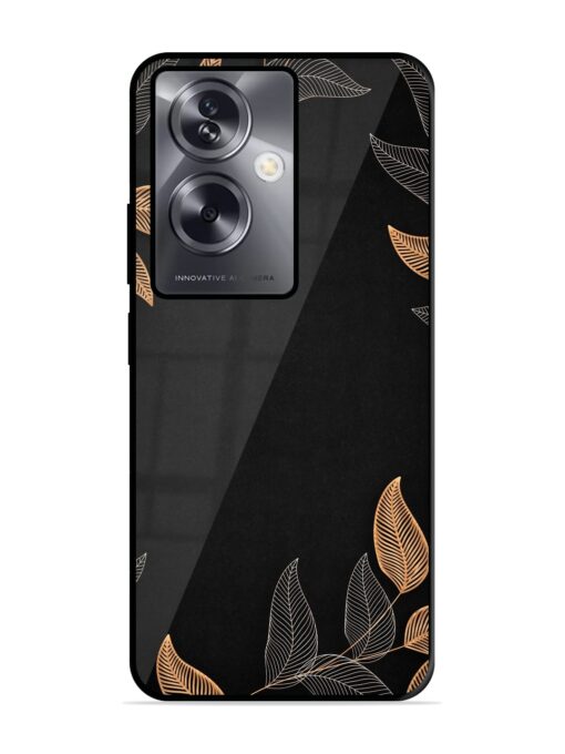 Foliage Art Glossy Metal Phone Cover for Oppo A79 (5G) Zapvi