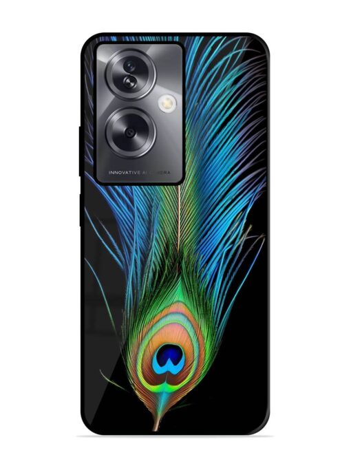 Peacock Feather Glossy Metal TPU Phone Cover for Oppo A79 (5G) Zapvi