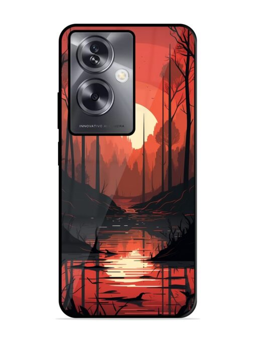 Natural Landscape Glossy Metal Phone Cover for Oppo A79 (5G) Zapvi