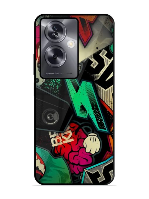 Graffiti Art Glossy Metal Phone Cover for Oppo A79 (5G) Zapvi