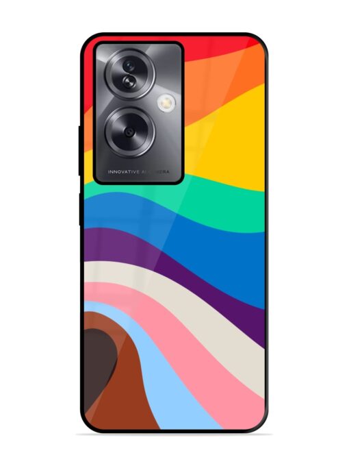 Minimal Pride Art Glossy Metal Phone Cover for Oppo A79 (5G) Zapvi