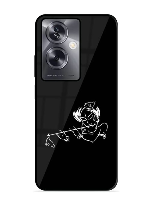 Krishna Flute Glossy Metal Phone Cover for Oppo A79 (5G) Zapvi