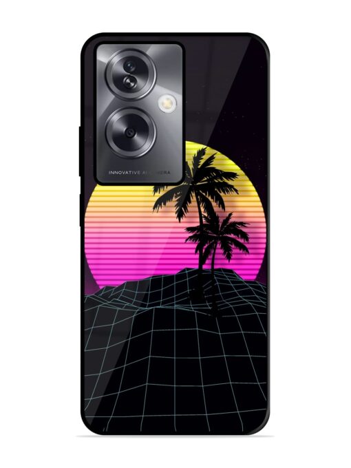 Coconut Vector Glossy Metal Phone Cover for Oppo A79 (5G) Zapvi