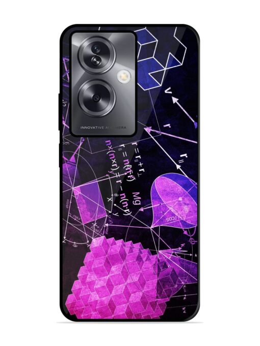 Math Physics Formula Art Glossy Metal Phone Cover for Oppo A79 (5G) Zapvi