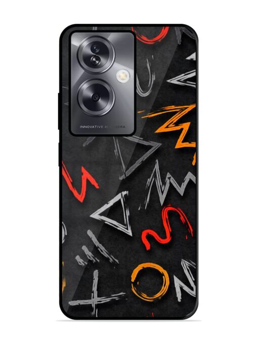 Grungy Graffiti Glossy Metal Phone Cover for Oppo A79 (5G) Zapvi