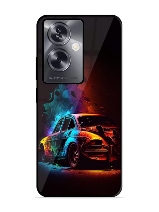 High Classic Car Art Glossy Metal Phone Cover for Oppo A79 (5G) Zapvi