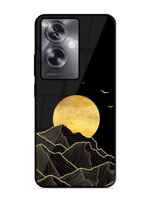 Golden Sunrise Glossy Metal Phone Cover for Oppo A79 (5G) Zapvi