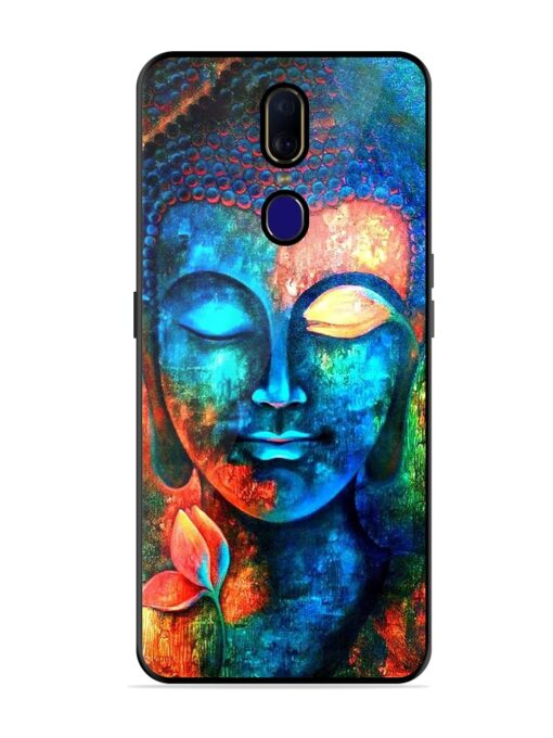 Buddha Painting Glossy Metal Phone Cover for Oppo F11 Zapvi