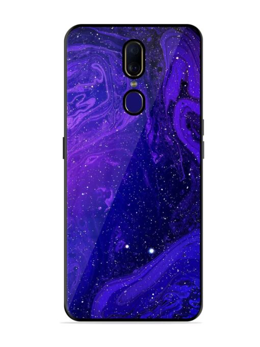 Galaxy Acrylic Abstract Art Glossy Metal Phone Cover for Oppo F11 Zapvi