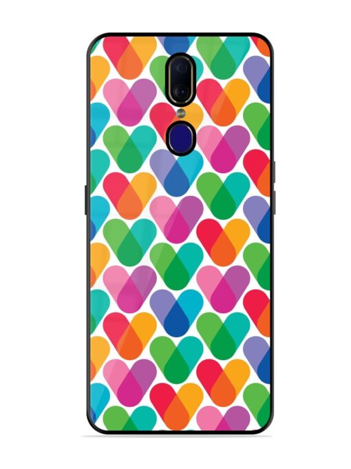 Overlapping Colors Colorful Glossy Metal TPU Phone Cover for Oppo F11 Zapvi