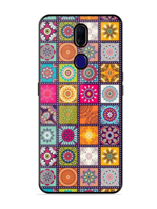 Seamless Pattern Vintage Glossy Metal Phone Cover for Oppo F11 Zapvi