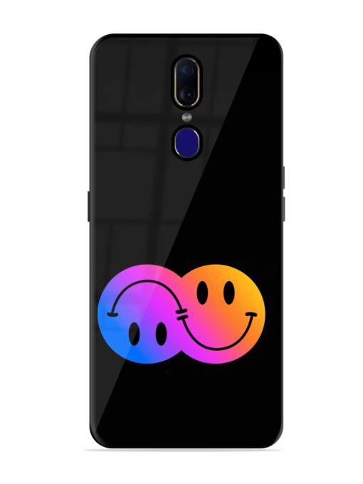 Gradient Smile Art Glossy Metal TPU Phone Cover for Oppo F11 Zapvi