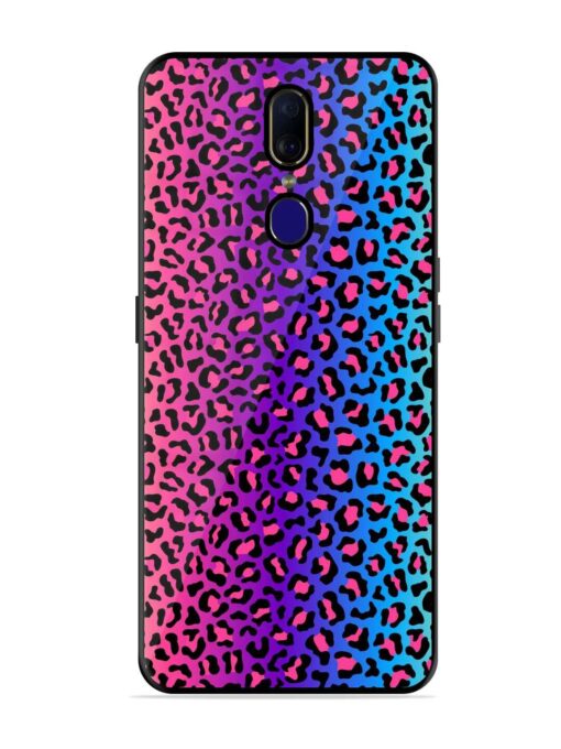 Colorful Leopard Seamless Glossy Metal Phone Cover for Oppo F11 Zapvi