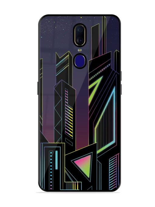 Neon Dreamscape Glossy Metal Phone Cover for Oppo F11 Zapvi