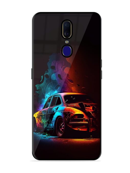 High Classic Car Art Glossy Metal Phone Cover for Oppo F11 Zapvi