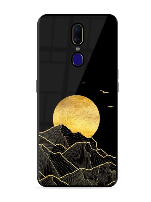 Golden Sunrise Glossy Metal Phone Cover for Oppo F11 Zapvi