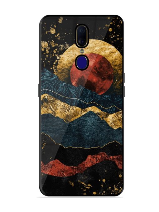 Gold Painting View Glossy Metal Phone Cover for Oppo F11 Zapvi