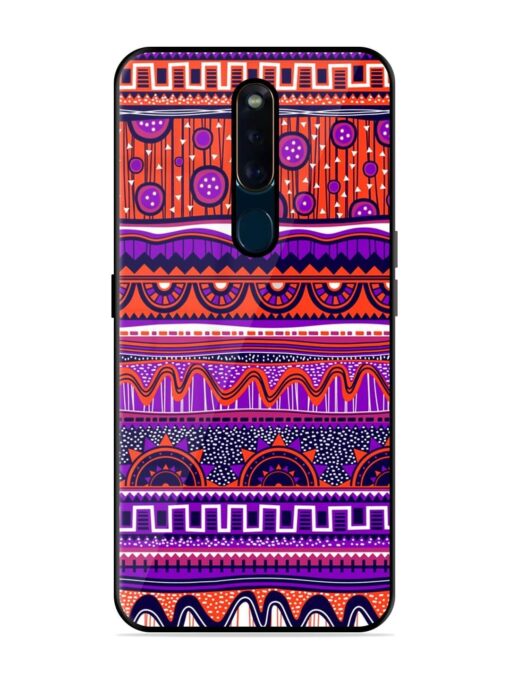 Ethnic Seamless Pattern Glossy Metal TPU Phone Cover for Oppo F11 Pro Zapvi