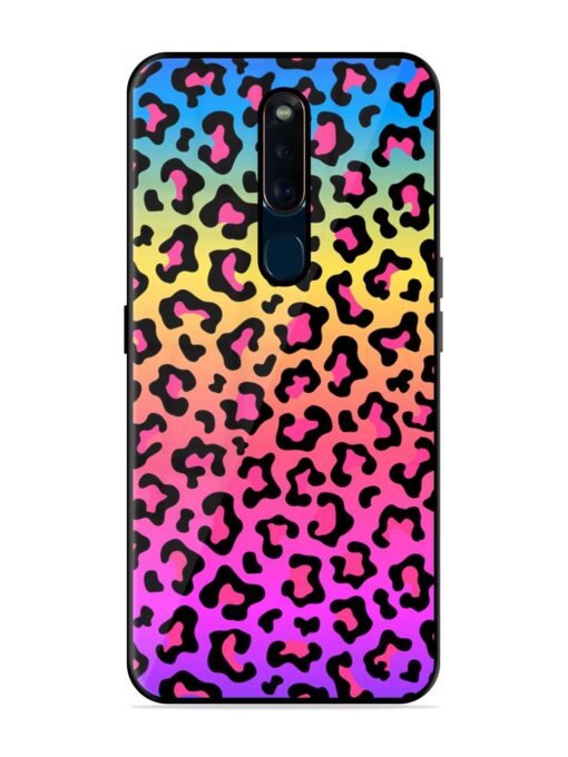 Neon Rainbow Colored Glossy Metal Phone Cover for Oppo F11 Pro Zapvi