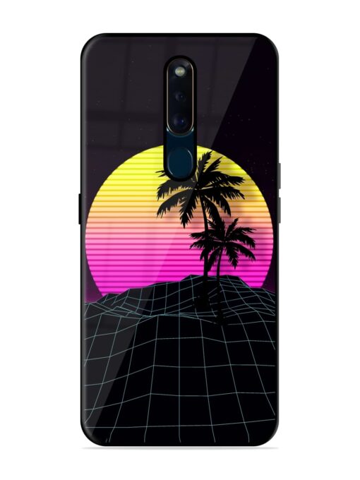 Coconut Vector Glossy Metal Phone Cover for Oppo F11 Pro Zapvi