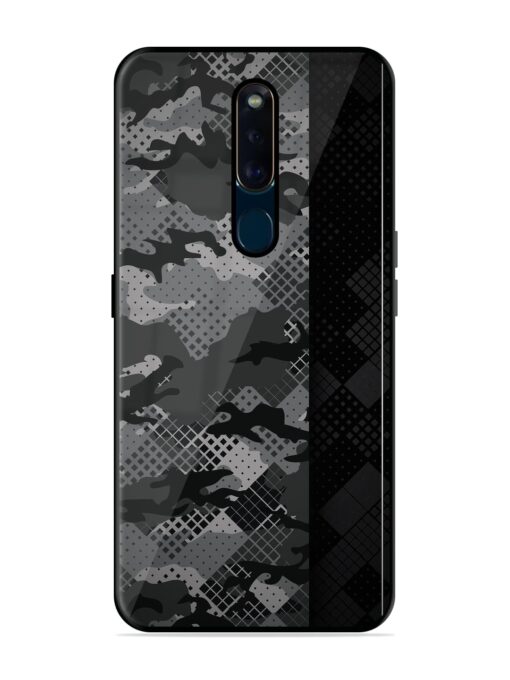 Dark Camouflage Glossy Metal Phone Cover for Oppo F11 Pro Zapvi