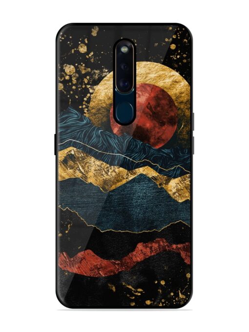 Gold Painting View Glossy Metal Phone Cover for Oppo F11 Pro Zapvi