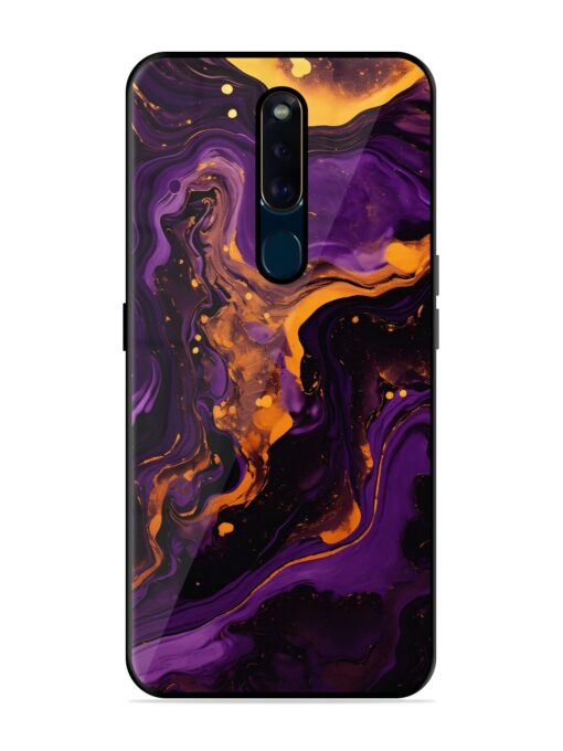 Painting Of A Purple Glossy Metal Phone Cover for Oppo F11 Pro Zapvi