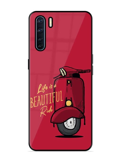 Life Is Beautiful Rides Glossy Metal Phone Cover for Oppo F15 Zapvi