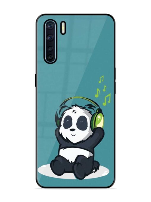 Music Panda Glossy Metal Phone Cover for Oppo F15 Zapvi