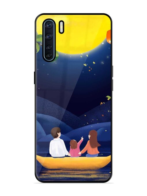 Happy Family And Beautiful View Glossy Metal Phone Cover for Oppo F15 Zapvi