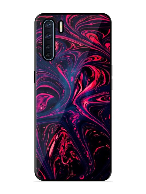 Abstract Background Glossy Metal Phone Cover for Oppo F15 Zapvi