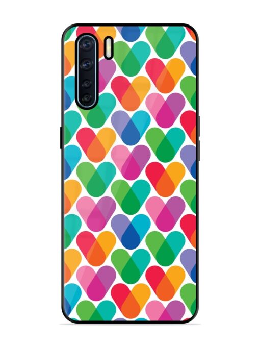 Overlapping Colors Colorful Glossy Metal TPU Phone Cover for Oppo F15 Zapvi