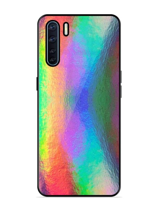 Colorful Holographic Background Glossy Metal TPU Phone Cover for Oppo F15 Zapvi