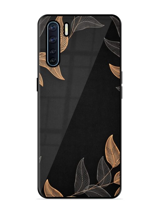 Foliage Art Glossy Metal Phone Cover for Oppo F15 Zapvi