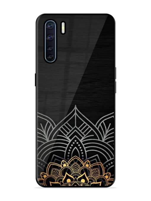 Decorative Golden Pattern Glossy Metal Phone Cover for Oppo F15 Zapvi