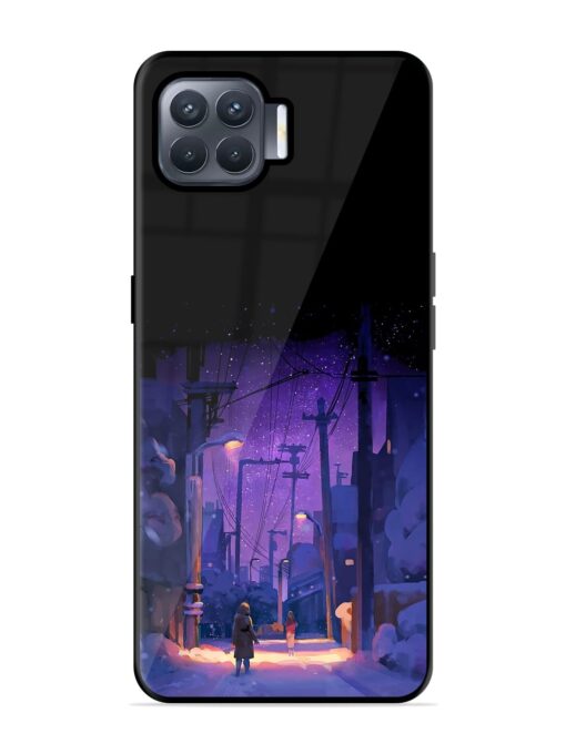 Winter Anime Art Glossy Metal Phone Cover for Oppo F17 Pro Zapvi